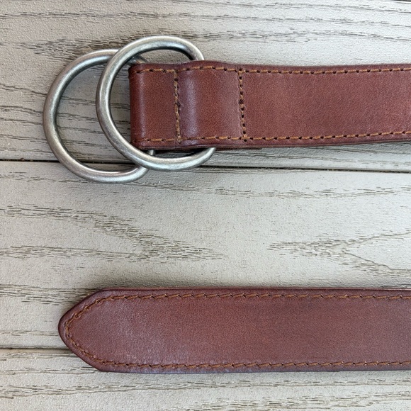 AEO Brown Leather Double O Ring Belt - Picture 3 of 7